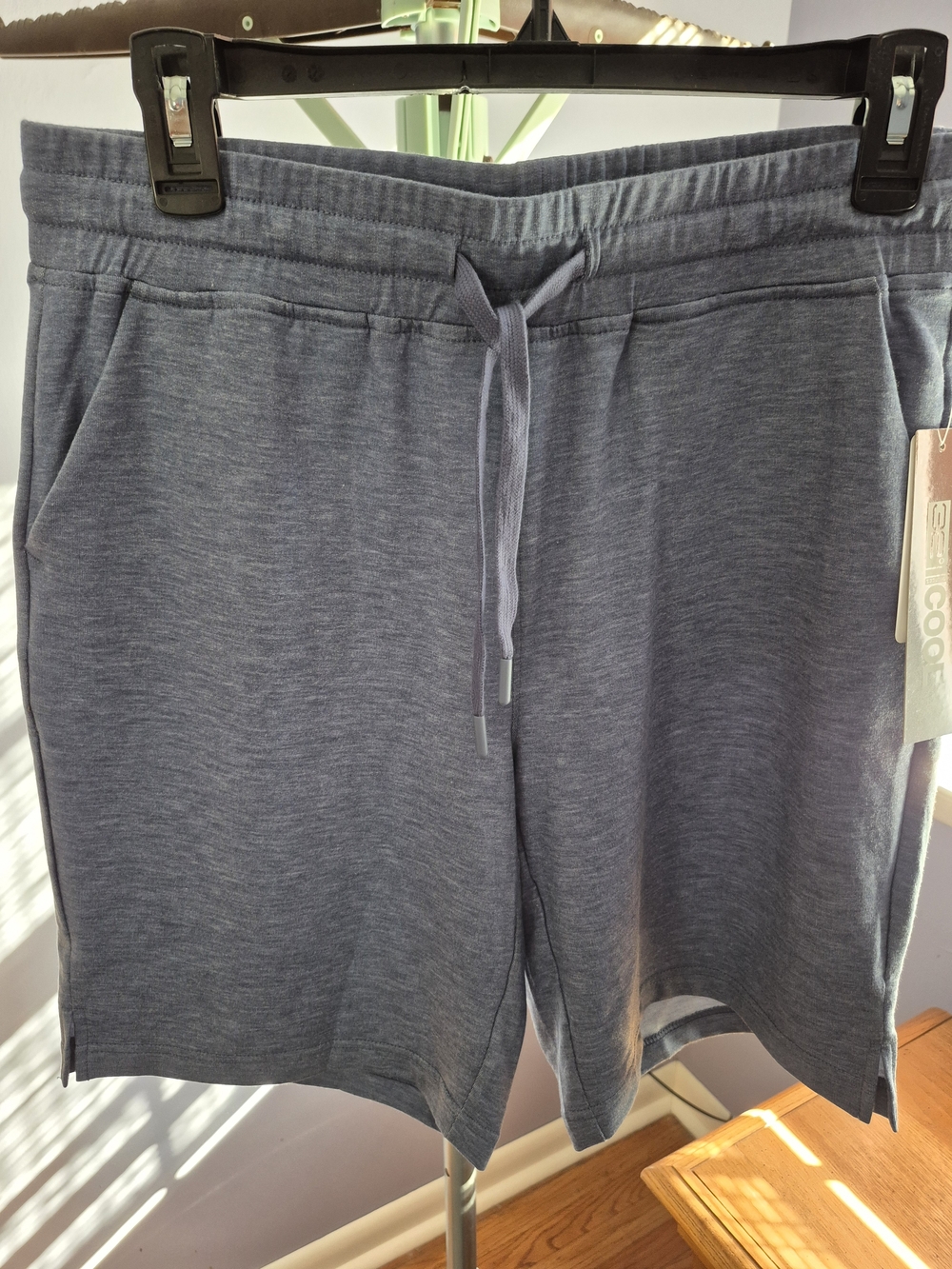 32 Degrees Women's Athletic Drawstring Shorts in Heather Blue